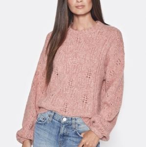 Joie Lihui Pink balloon alpaca and wool sweater